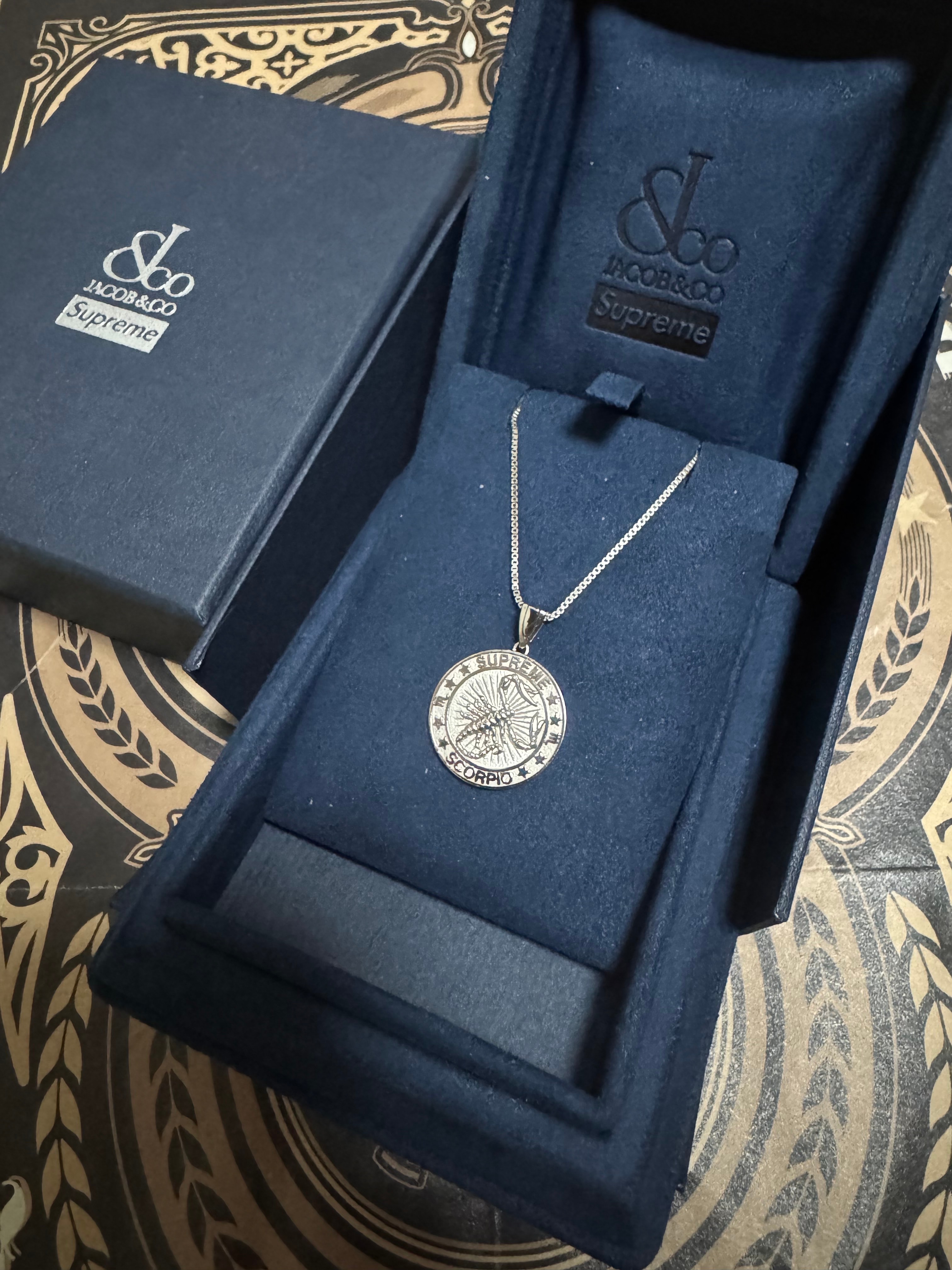 Supreme x Jacob&Co Sterling Silver Zodiac Pendant 