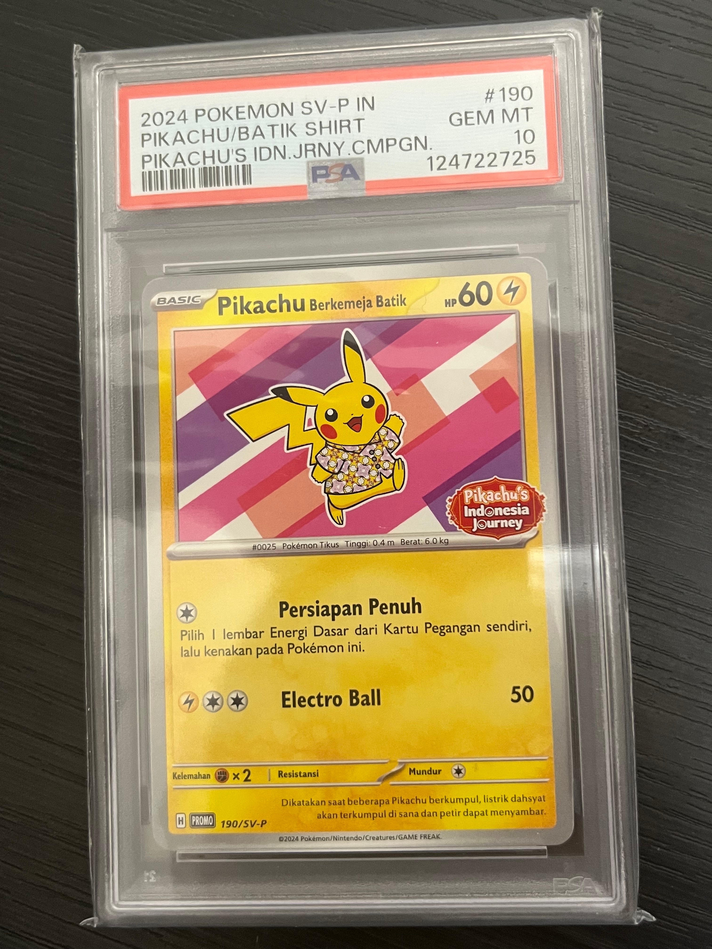 PSA10】バティックシャツを着たピカチュウ (フラワーピカチュウ柄) P
