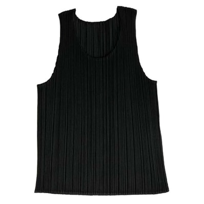 PLEATS PLEASE プリーツプリーズ イッセイミヤケ その他トップス PP55-JK101 プリーツ加工 ノースリーブ カットソー ブラック ブラック系 4【美品】【中古】