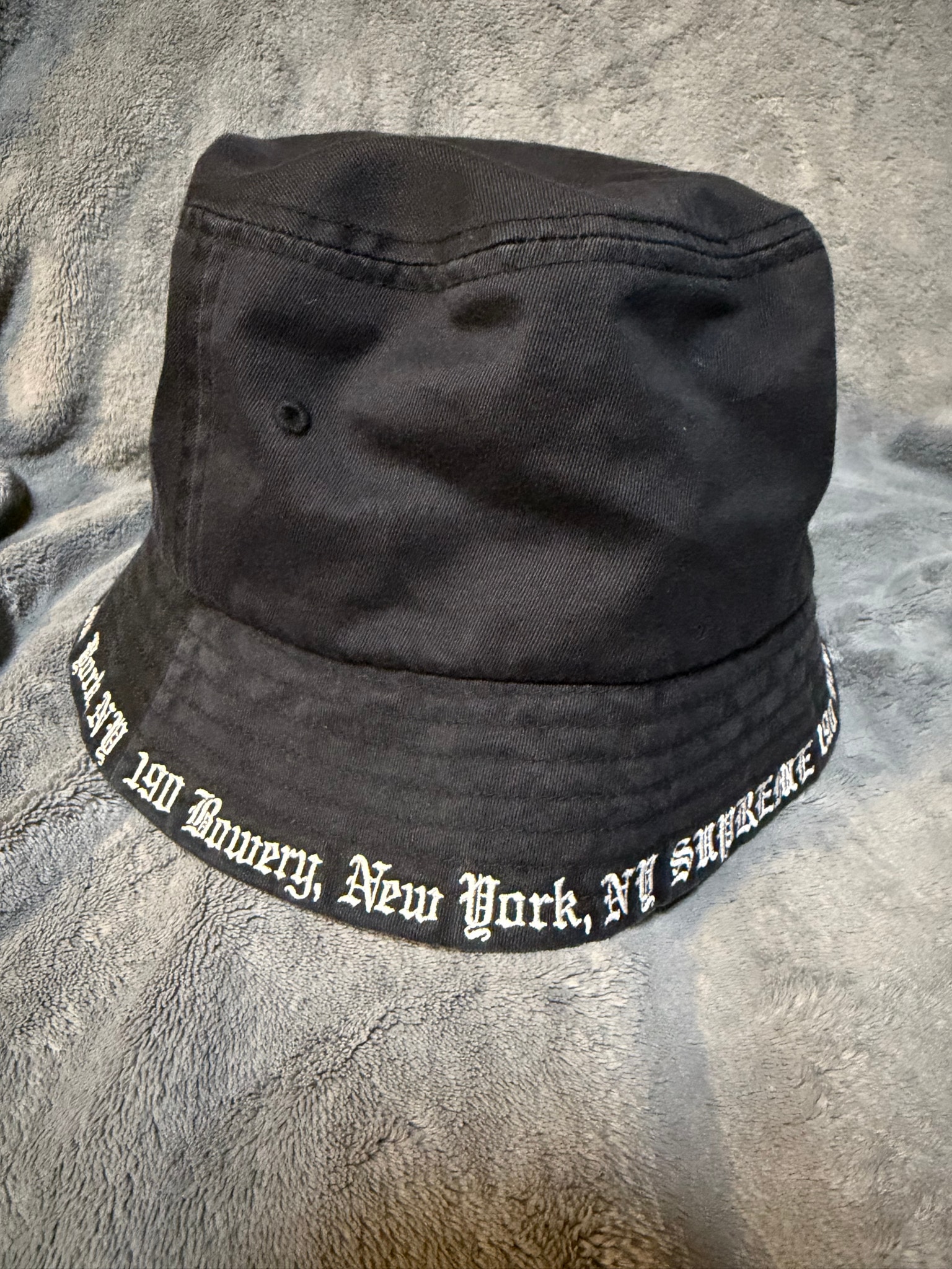 Supreme Embroidered Brim Crusher "Black"