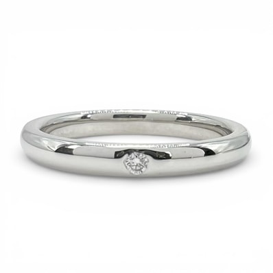 美品 TIFFANY&Co. ティファニー エルサ・ペレッティ リング・指輪 Pt950プラチナ シルバー レディース スタッキング バンド【中古】