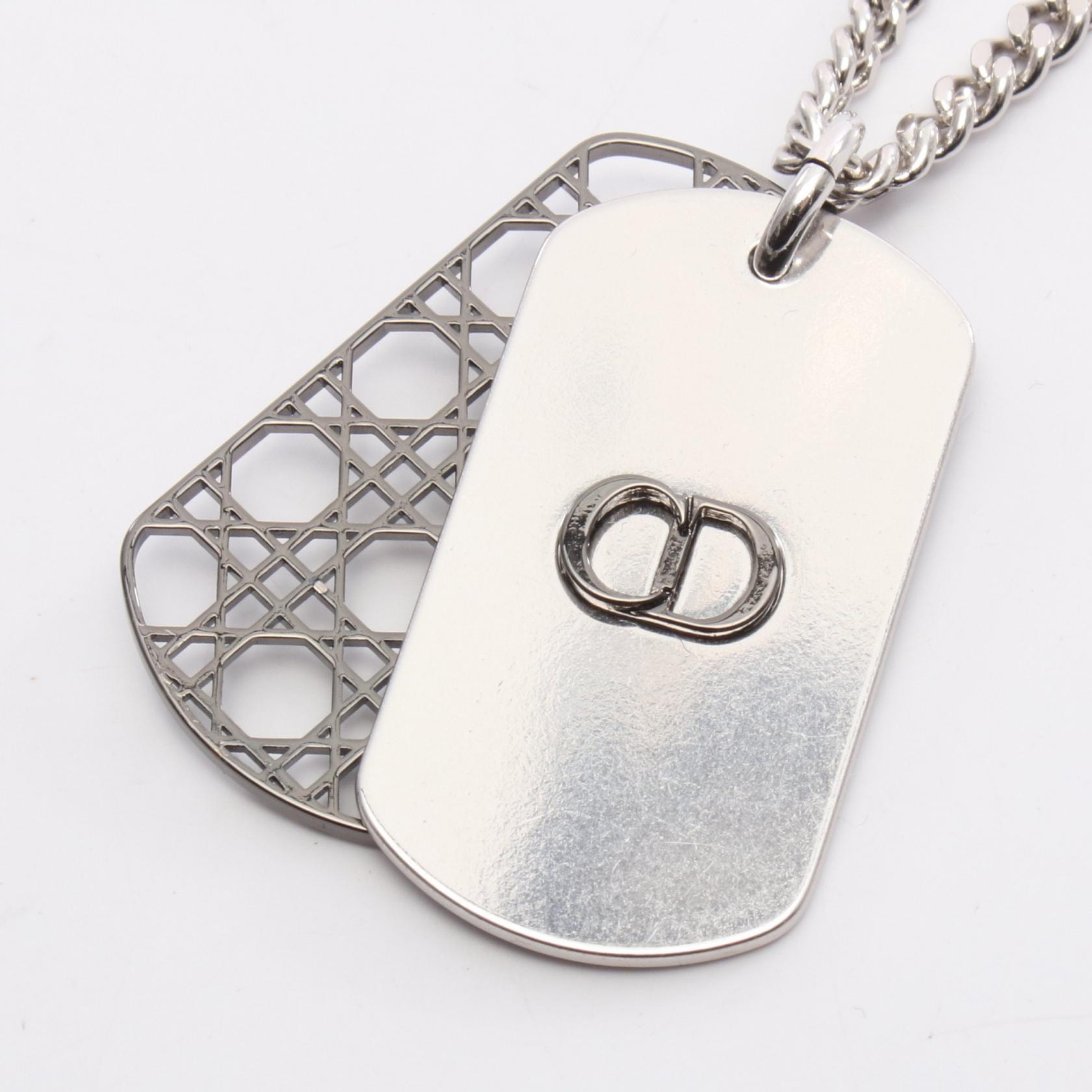 ディオール Dior CD Icon カナージュ ネックレス ジュエリー ステンレススチール メンズ シルバー系 N3215HOMMT004 【新品】