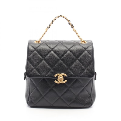 シャネル CHANEL マトラッセ チェーン リュックサック バックパック バッグ キャビアスキン(グレインドカーフ) レディース ブラック系 【中古】