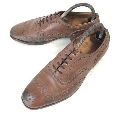 試着交換OK!80s-90s/ビンテージ★Church's/旧チャーチ【8.0F/26.5/茶/BROWN】フルブローグ/ウィングチップ/本革/内羽根/ビジネス/dress shoes◆pC-89