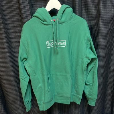 Supreme KAWS Chalk Logo Hooded Sweatshirt "Green"(2021)