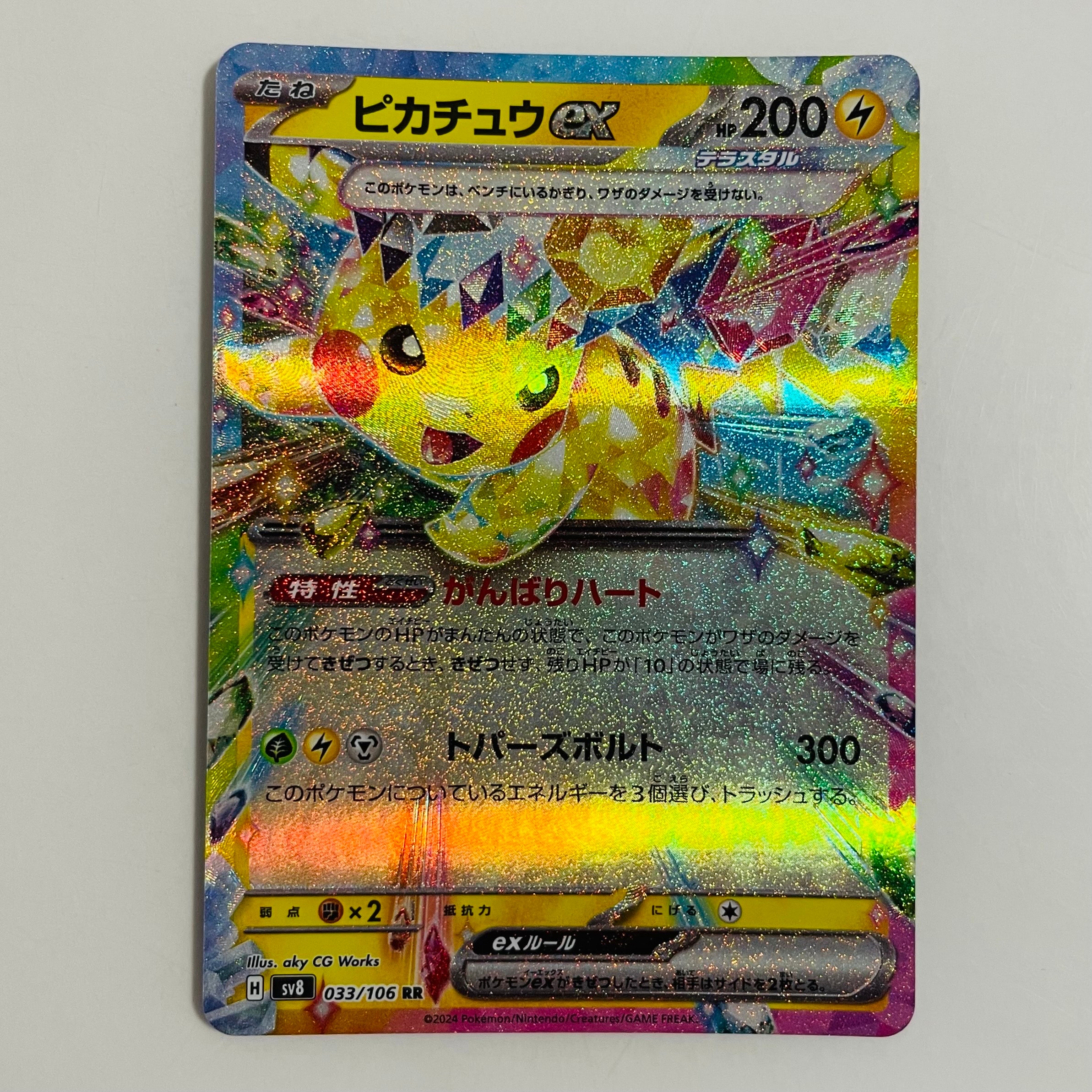 PSA10】ピカチュウex RR [SV8 033/106](拡張パック「超電ブレイカー