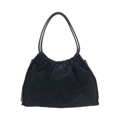 美品 GUCCI グッチ ブラック 黒 シルバー金具 スウェード ショルダーバッグ トートバッグ 602171 【中古】