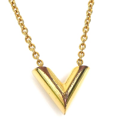 ルイ ヴィトン LOUIS VUITTON ネックレス エセンシャルV メタル ゴールド レディース M61083【中古】 56704i