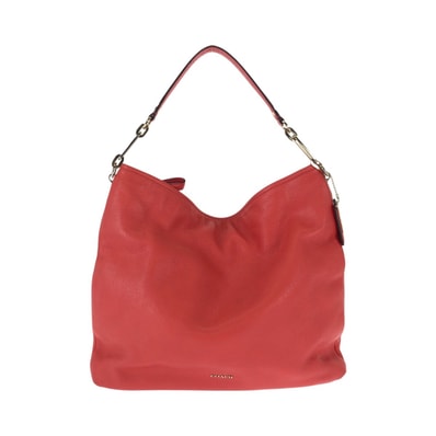 COACH コーチ マディソン ホーボー オレンジ レッド レザー ショルダーバッグ 600375 【中古】