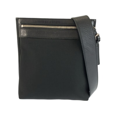 GUCCI グッチ ブラック 黒 シルバー金具 ナイロン レザー/ ショルダーバッグ メッセンジャーバッグ 604709 【中古】