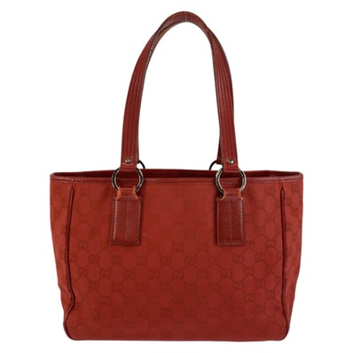 GUCCI グッチ レッド GGキャンバス レザー/ トートバッグ ハンドバッグ 603963 【中古】