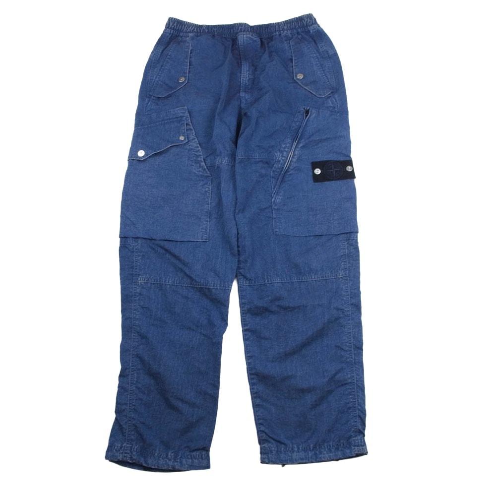 STONE ISLAND ストーンアイランド パンツ K2S153100045S00J3 Hollow Fiber Nylon Indigo-tc インディゴ染め コンパスパッチ ナイロン カーゴパンツ インディゴブルー系 28【中古】