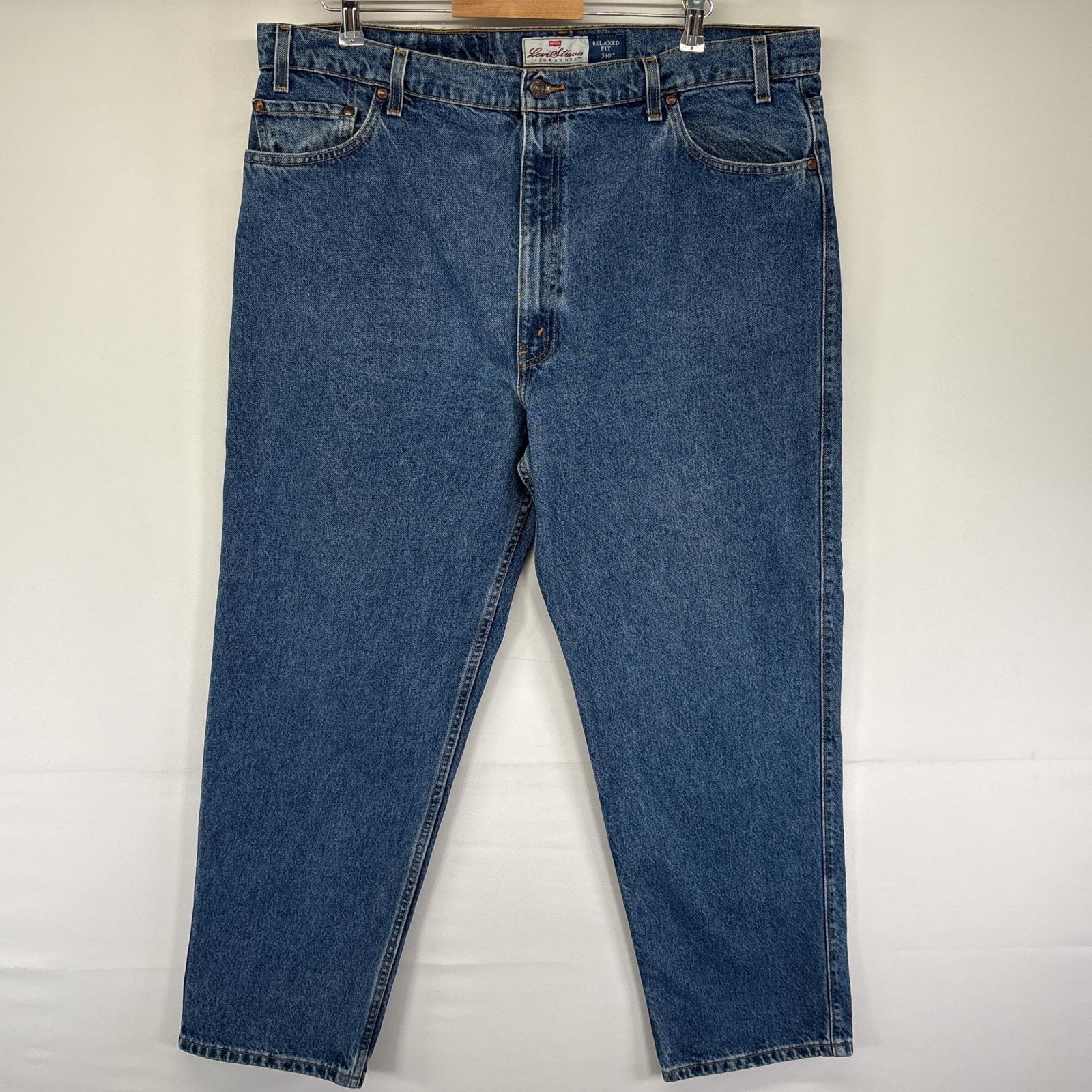 古着 90's/90年代 リーバイス Levi's デニムパンツ 540 テーパード ジーンズ ジーパン 色落ち ヒゲ 長ズボン w42 L30 ブルー メンズ