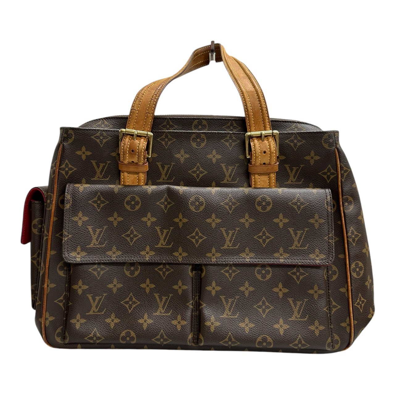 LOUIS VUITTON ルイヴィトン モノグラム ブラウン ゴールド金具 PVC レザー/ トートバッグ S1-00190 【中古】