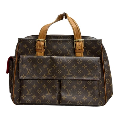 LOUIS VUITTON ルイヴィトン モノグラム ブラウン ゴールド金具 PVC レザー/ トートバッグ S1-00190 【中古】