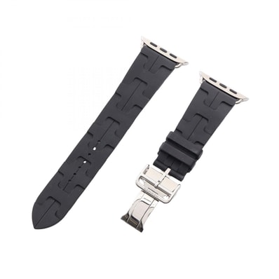 エルメス HERMES Apple Watch Hermes アップルウォッチ シンプルトゥール キリム 42/44mmケース用 アクセサリー ラバー メンズ レディース ブラック系 【中古】