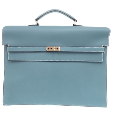 エルメス ケリーデペッシュ38 ヴォーエプソン ブルージー