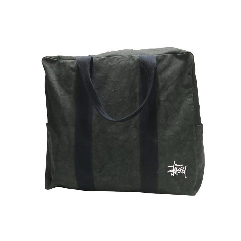 Stussy Canvas Flight Bag "Washed Black" (FA24)
