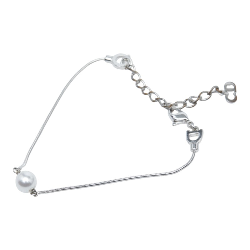 ディオール パール ブレスレット シルバー フェイクパール メタル レディース Dior 【中古】