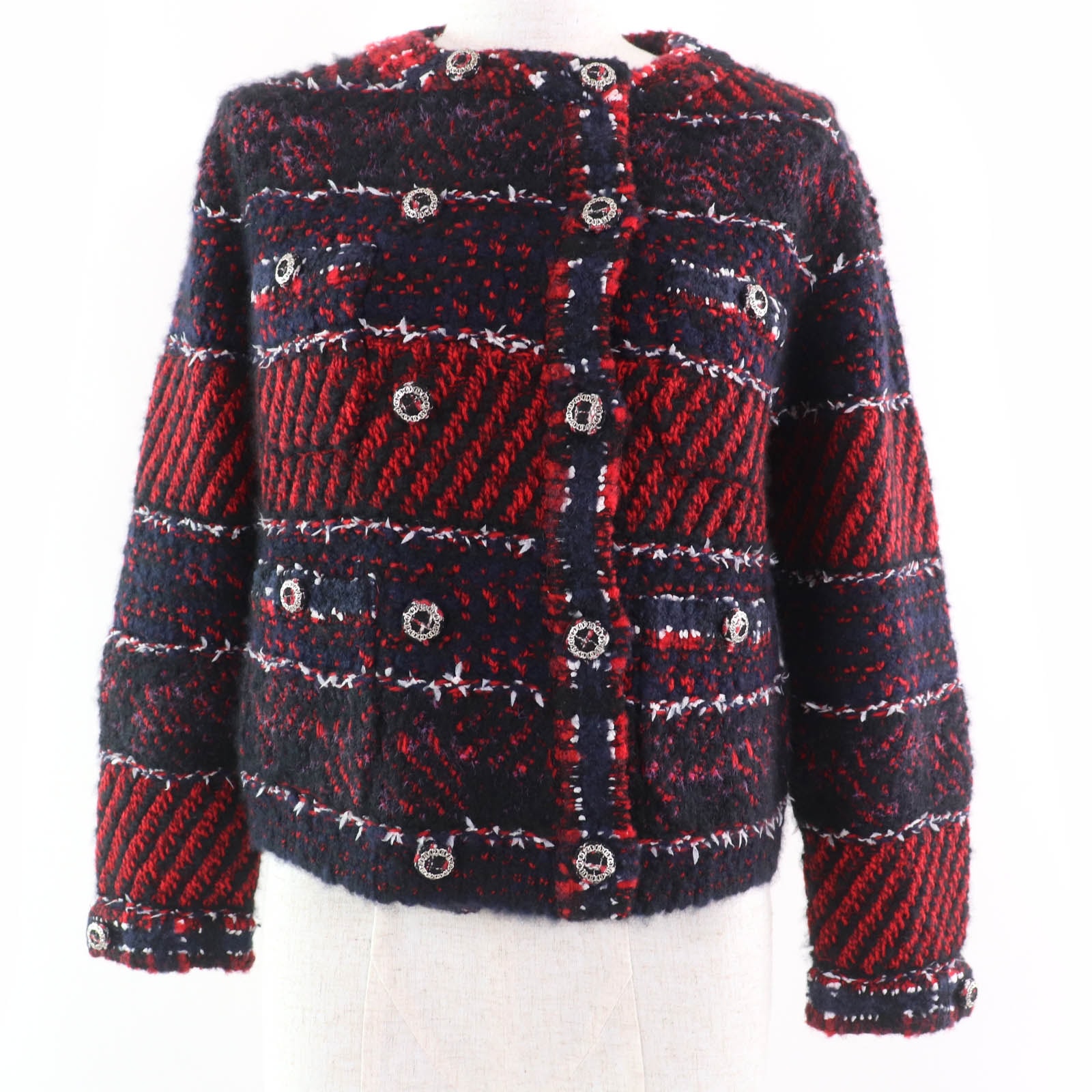 極美品 シャネル
 ジャケット レッド系 レディース 36 23B P75716K10880