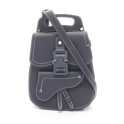 ディオール Dior Gallop ギャロップ リュックサック バックパック バッグ レザー メンズ ネイビー系 23-BO-1128 【中古】