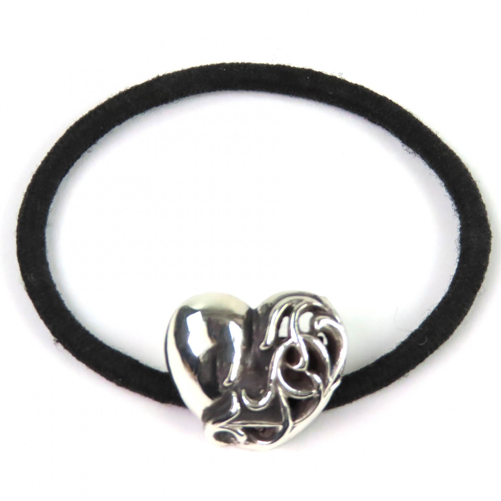 Chrome Hearts Hair Band # 2 Heart Bracelet "Black"