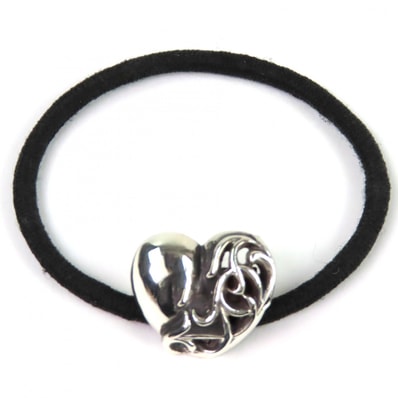 Chrome Hearts Hair Band # 2 Heart Bracelet "Black"