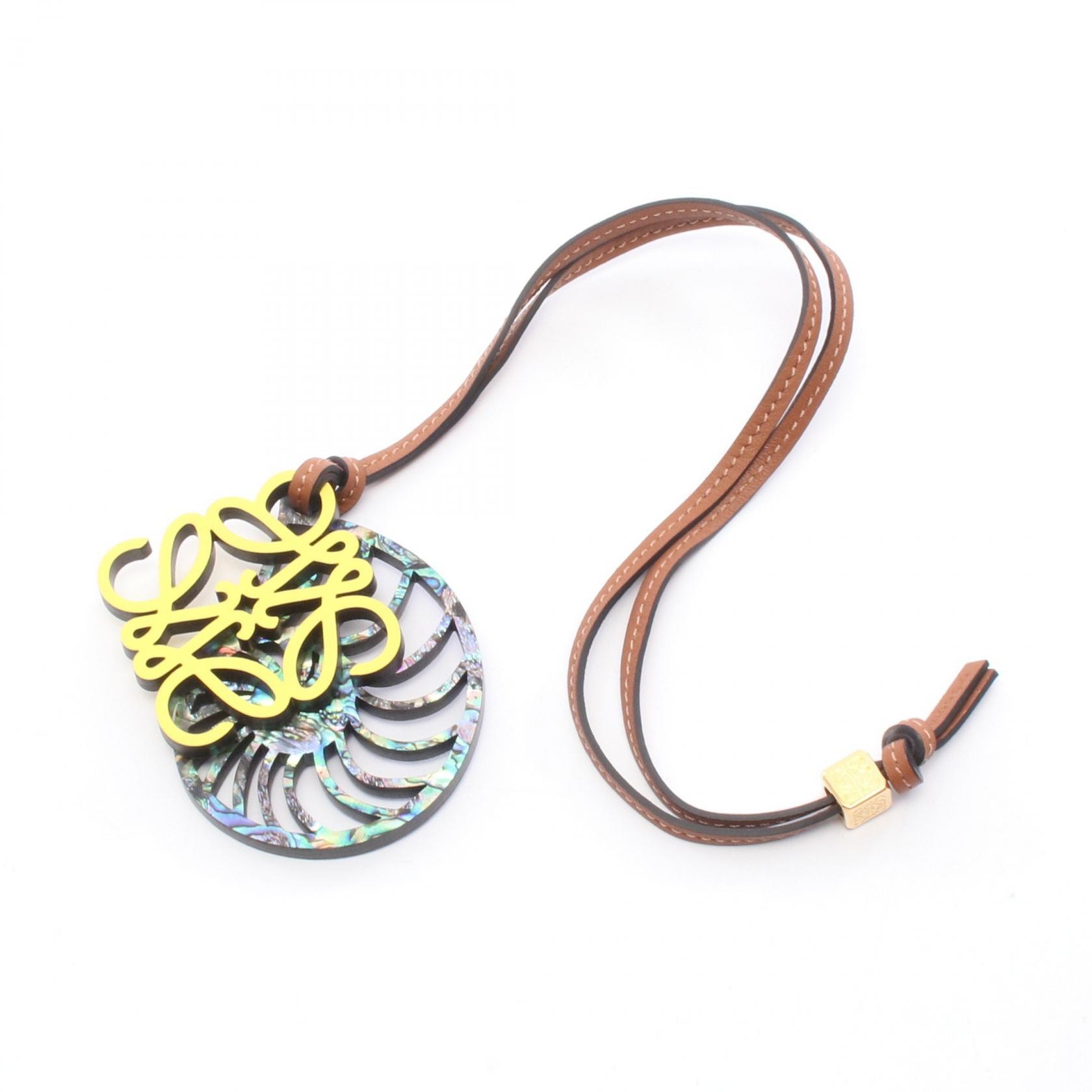 ロエベ LOEWE アナグラム チャーム アクセサリー レザー レディース イエロー系 / パープル系 / マルチカラー C621232XAB 【新品】