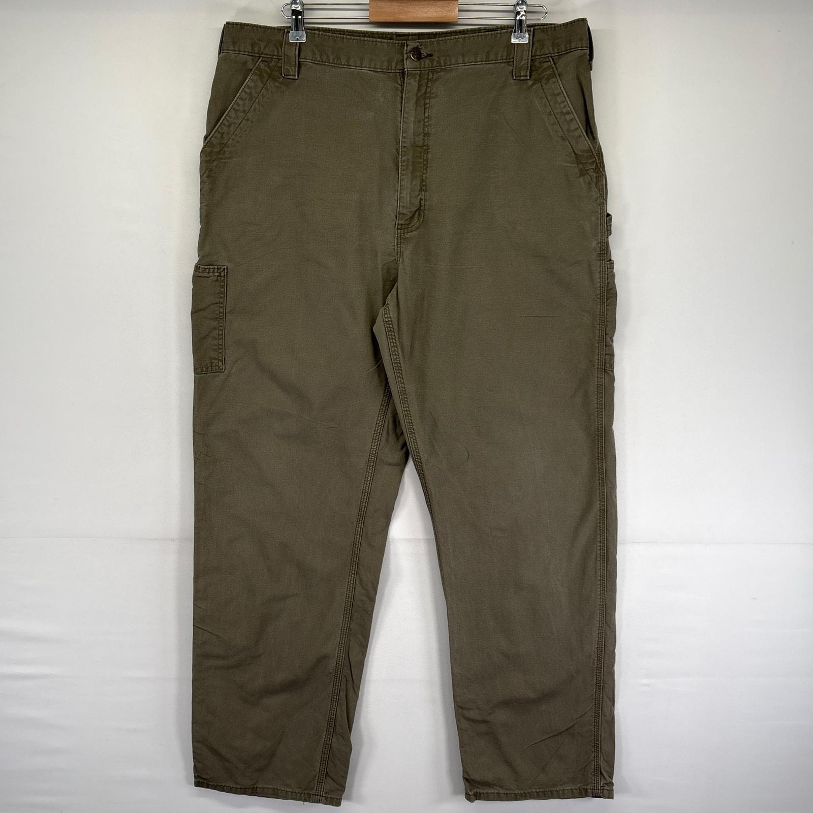 古着 カーハート Carhartt パンツ ダック ペインターパンツ 大きいサイズ ワーク ワンポイントロゴ w40 L34  ブラウン系 メンズ