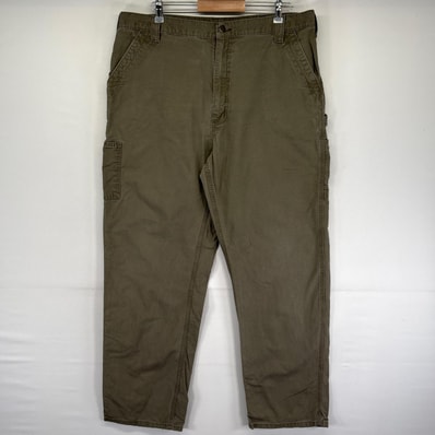 古着 カーハート Carhartt パンツ ダック ペインターパンツ 大きいサイズ ワーク ワンポイントロゴ w40 L34 ブラウン系 メンズ