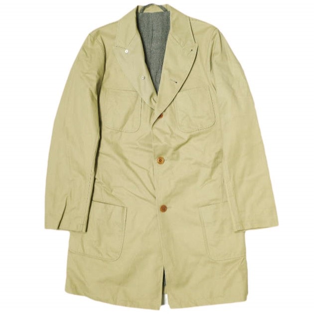 Sanca x BEAMS BOY サンカ ビームスボーイ 別注 日本製 コットンツイル チェスターコート 14FJK05BOY Free ベージュ ジャケット アウター g22566