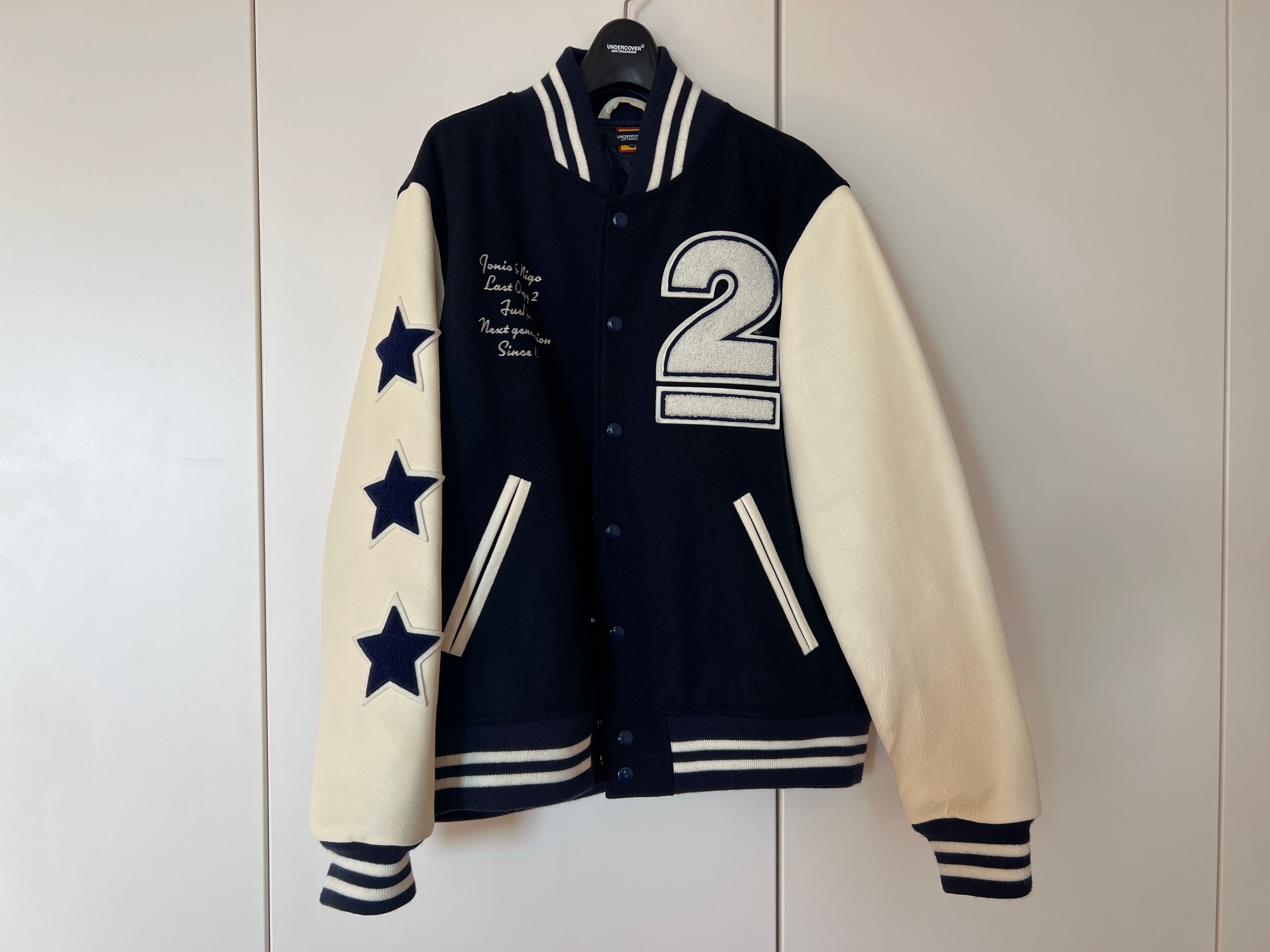 HUMAN MADE UNDERCOVER LAST ORGY2 VARSITY JACKET "Navy"