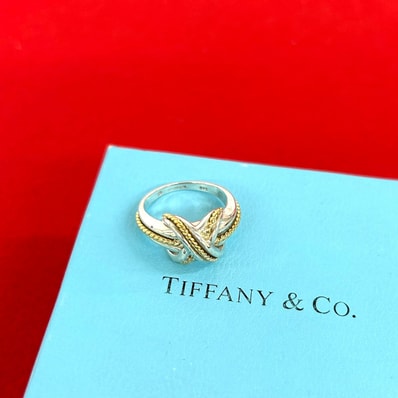 TIFFANY&Co. ティファニー シグネチャー クロス コンビ リング シルバー925 K18イエローゴールド リング・指輪 12号 シルバー
00005