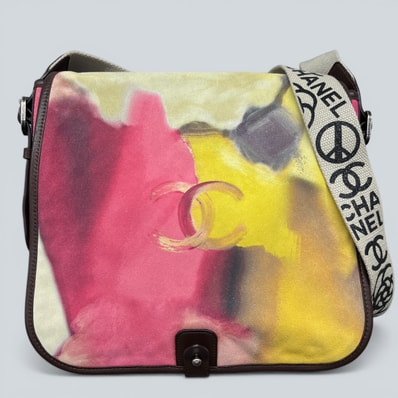 CHANEL 希少 美品 シャネル エンブロイダリー ココマーク ショルダーバッグ A90809 20番台シリアル スエード レザー ガンメタル金具 メッセンジャーバッグ クロスボディ Y2K ヴィンテージ レディース ABランク 鑑定済 中古 シャネルバッグ