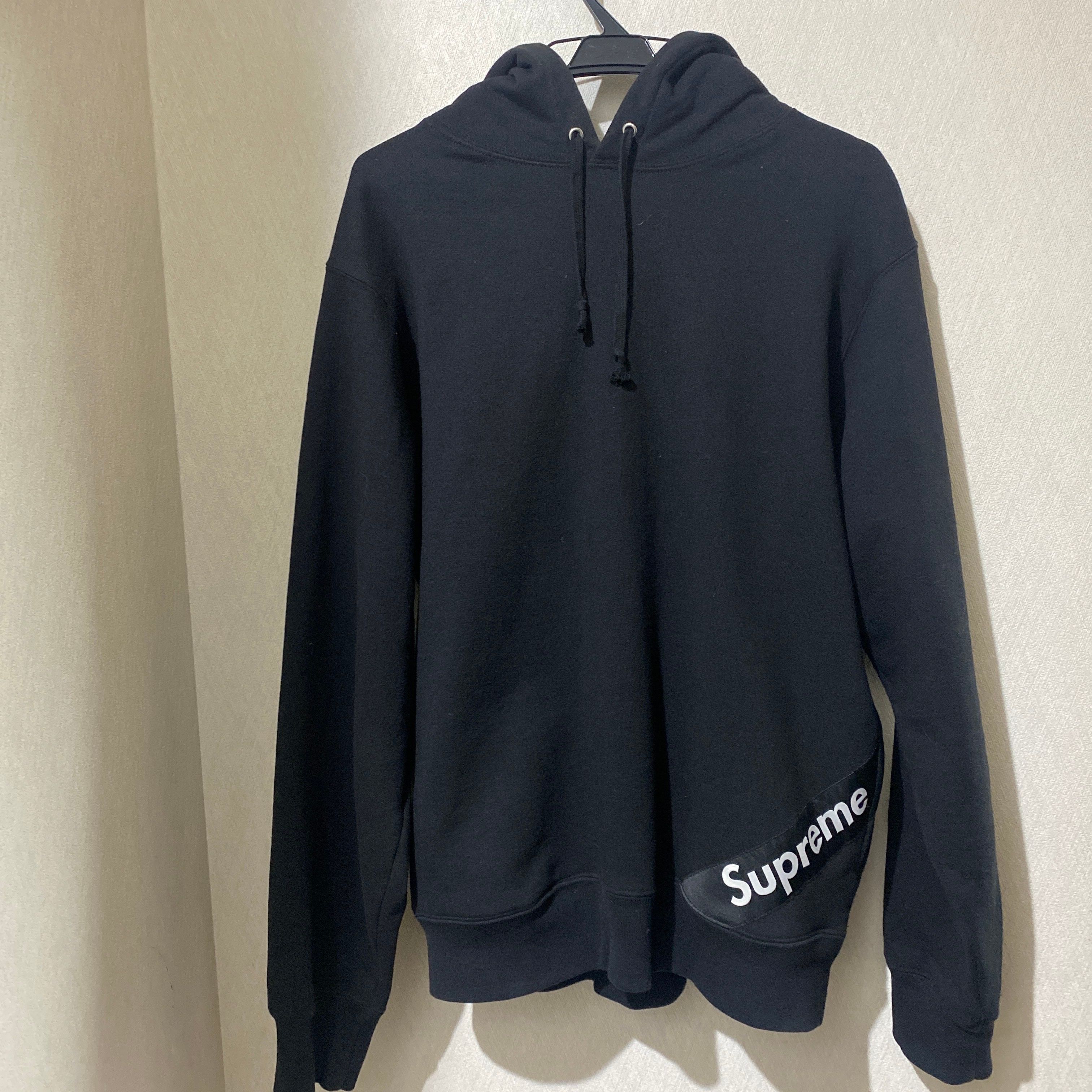 Supreme Corner Label Hooded Sweatshirt "Black"