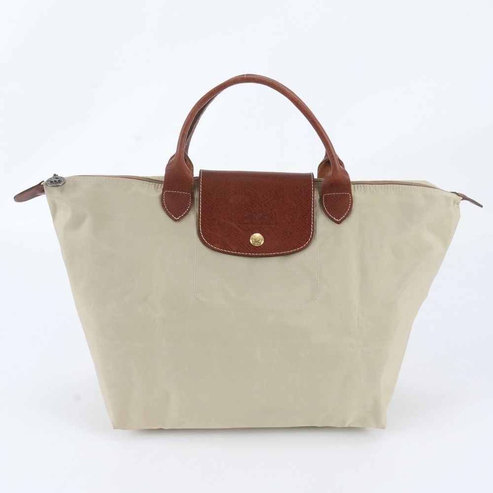 ■美品 ロンシャン ル プリアージュハンドバッグ レザー×ナイロン