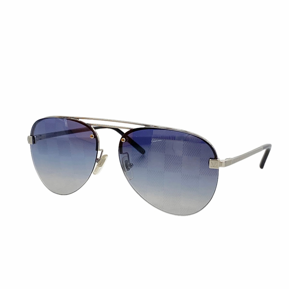 ★SALE【6hb1014】ルイヴィトン サングラス サングラスクロックワイズ Z1271E シルバー ブラック【中古】メンズ