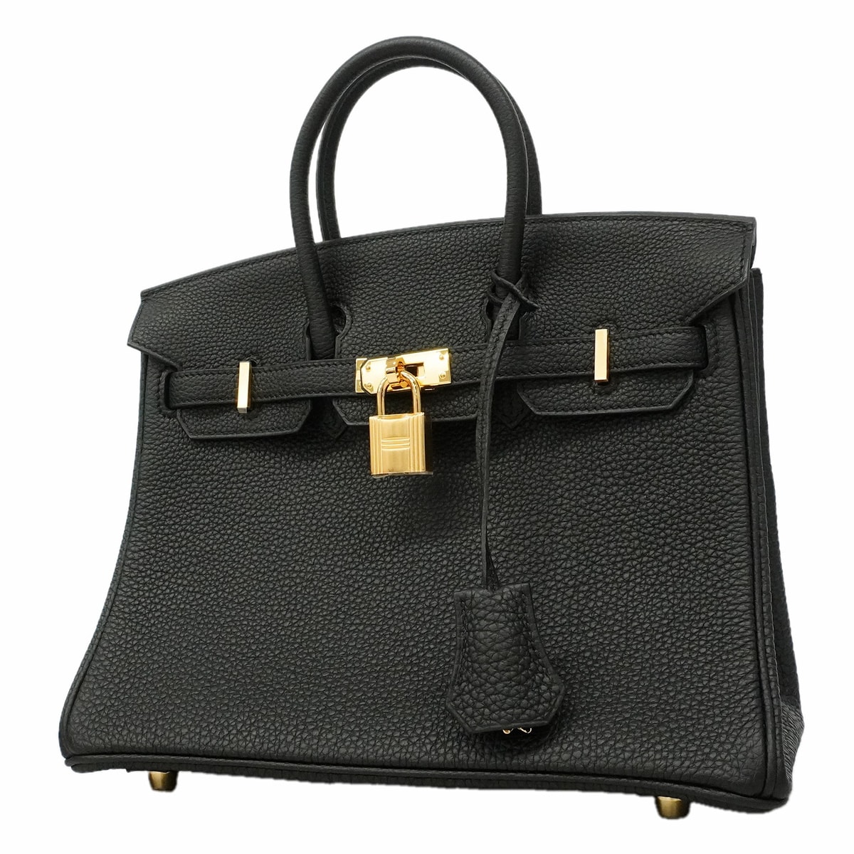 【6he5365-g】エルメス ハンドバッグ バーキン25 トゴ ブラック ゴールド金具 G刻印【中古】レディース