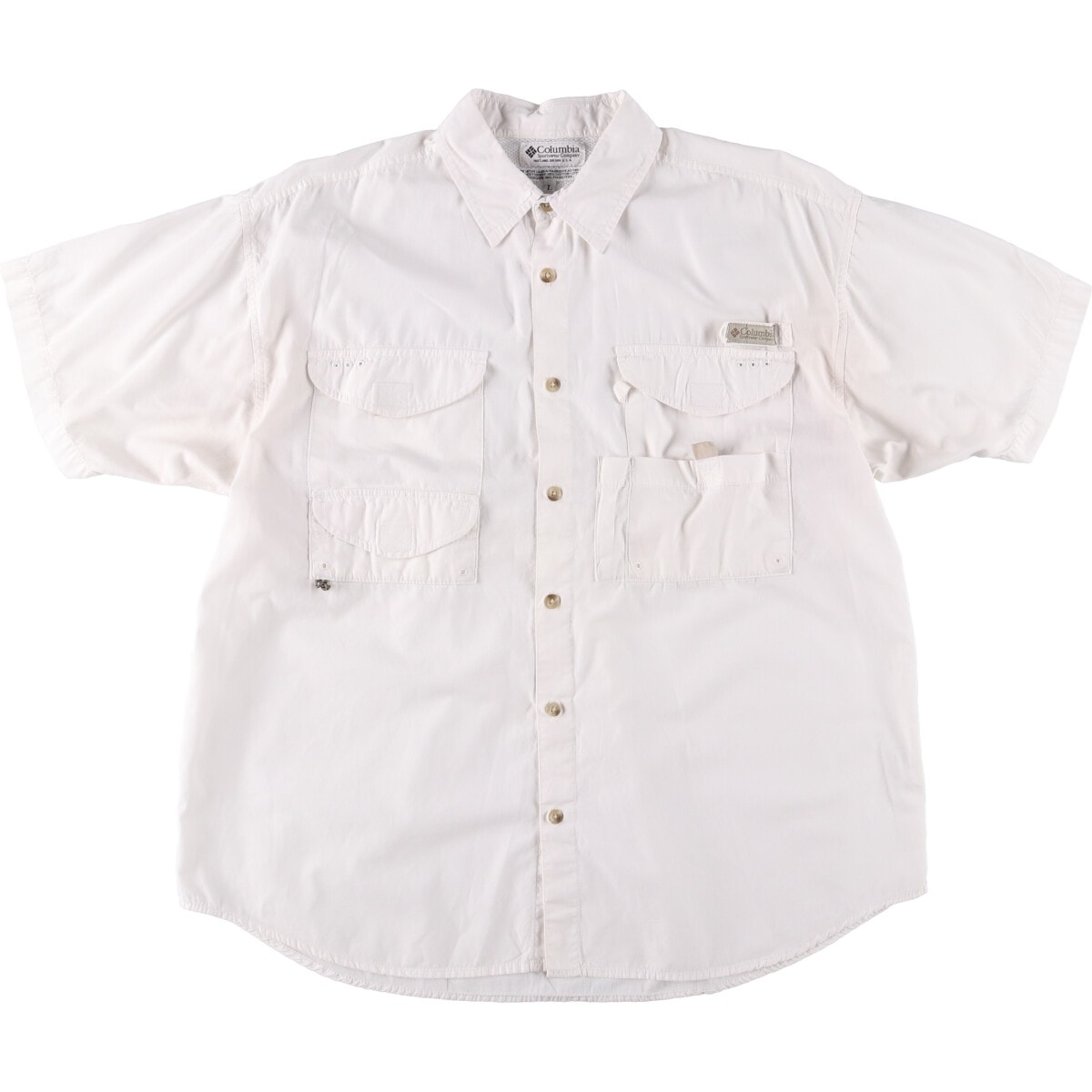 古着 コロンビア Columbia ボタンダウン 半袖 フィッシングシャツ メンズL相当/eaa555836