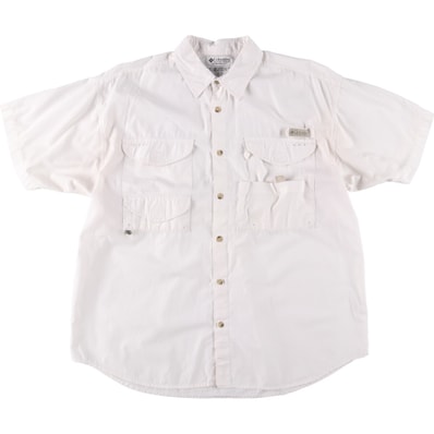 古着 コロンビア Columbia ボタンダウン 半袖 フィッシングシャツ メンズL相当/eaa555836