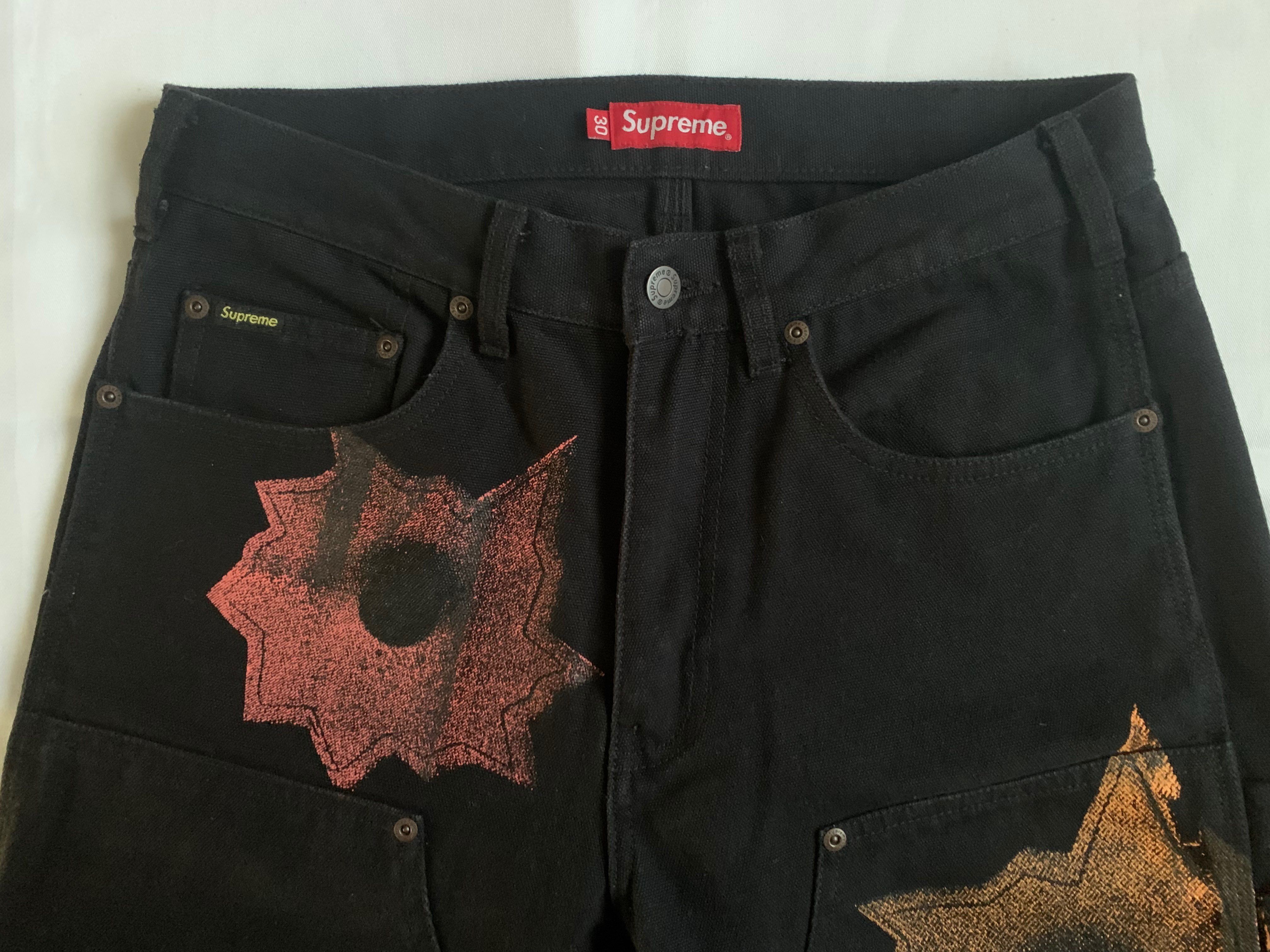 Supreme Nate Lowman Double Knee Painter Pant "Black"