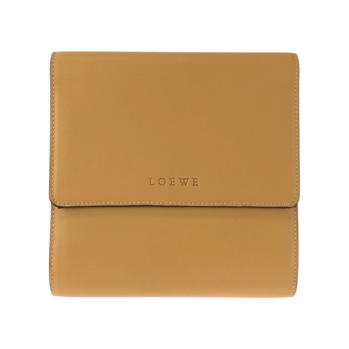 超美品 LOEWE ロエベ ベージュ レザー ビニール/ CDケース DVDケース 604057 【中古】