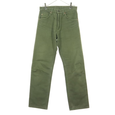 Levi's リーバイス 日本製 607 ストレートデニムパンツ w30 オリーブグリーン カラーデニム