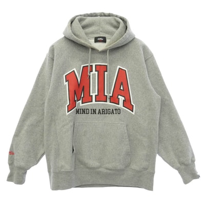 SAPEUR サプール MIA HOODIE カレッジ ロゴ プルオーバー スウット パーカー フーディ グレー系 L【中古】