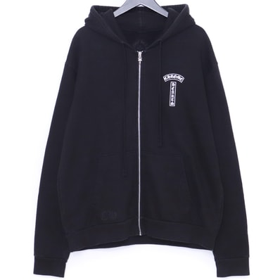 CHROME HEARTS アーチロゴ Tバー ジップアップパーカー