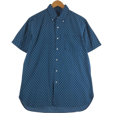 古着 ラルフローレン Ralph Lauren 総柄 半袖 ボタンダウンシャツ メンズM相当/eaa560458