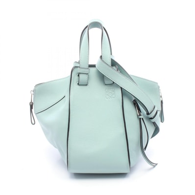 ロエベ LOEWE ハンモックバッグ スモール 2WAY ハンドバッグ バッグ レザー レディース ブルー系 【中古】