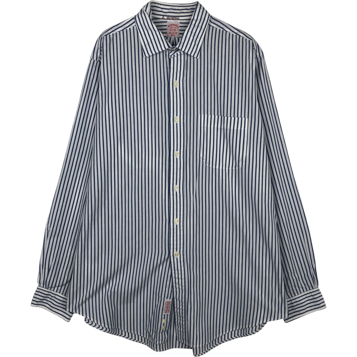 古着 ブルックスブラザーズ Brooks Brothers Est.1818 長袖 コットンストライプシャツ メンズL相当/eaa617273