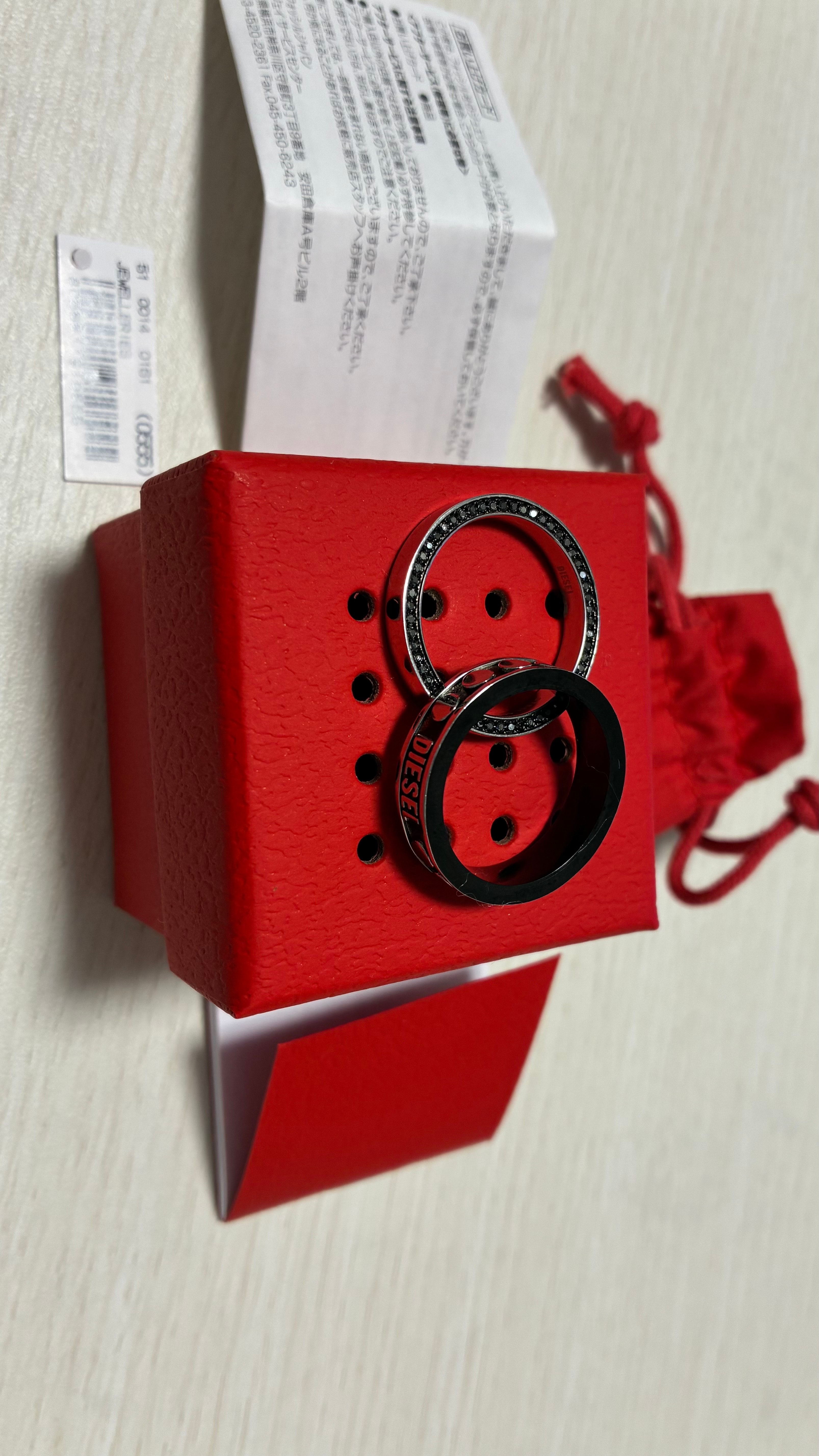 Diesel Dx1170 Jewelry Rings "Silver Black"