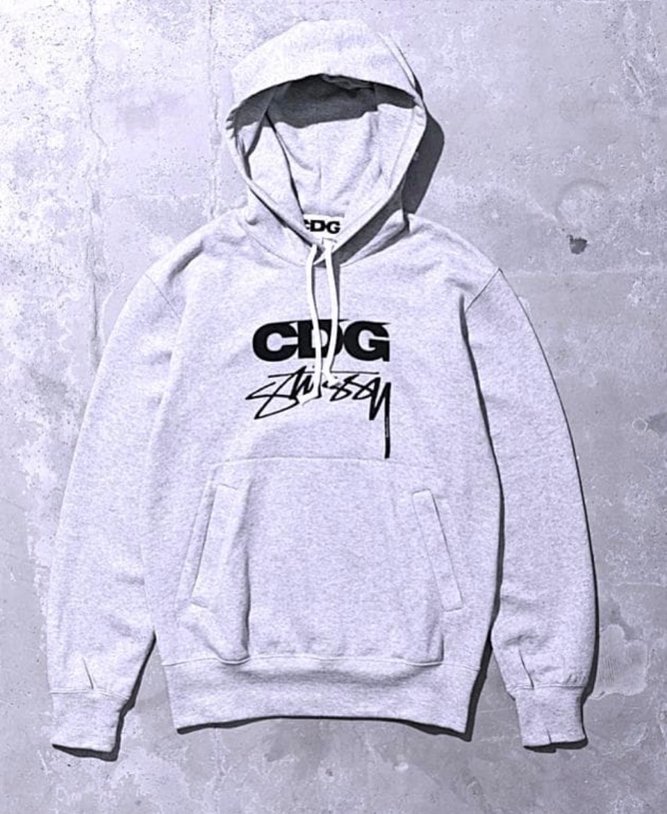 STÜSSY & CDG パーカー フーディXL